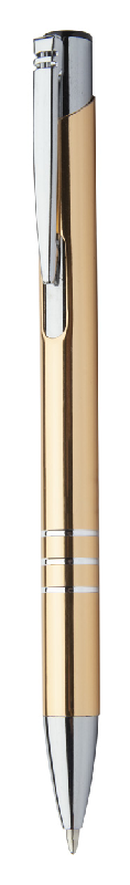 Stylo à bille en aluminium - encre bleue - couleur doré - 14g_0