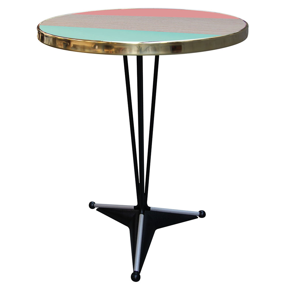 Table de restauration à piétements 1109/3 - Plateau Ø50 à Ø60 cm_0