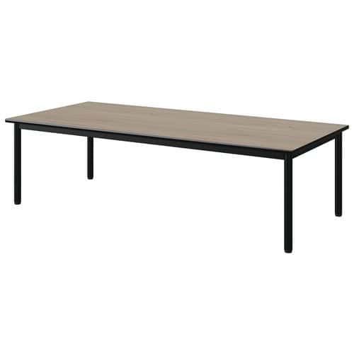 TABLE MALIBU 180X80 T1 4P STRA CHÊNE 1146/NOIR NOIR 9005