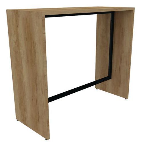 TABLE RÉUNION HAUTE CONVY 120X104X50 CM CHÊNE VIEILLI/NOIR - BURONOMIC