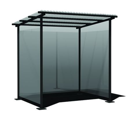 Abri fumeur / structure en acier_1