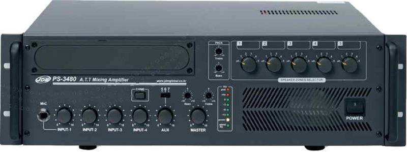 Amplificateur préampli PS-3120 Rondson - 5 zones réglables - 120 Watts - 100V_0