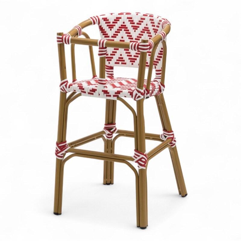 Bistromania Chaise haute bébé ALMA - Tressage Rouge et Blanc - EA236_0