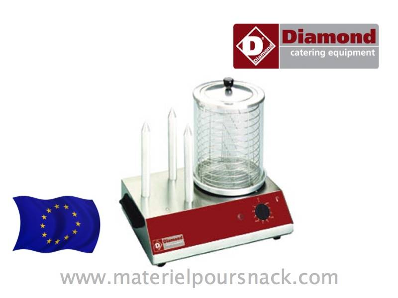 Chauffe-saucisses Diamond STAR-HD/R - 3 plots - Verre Pirex - Aluminium - Fabrication européenne_0