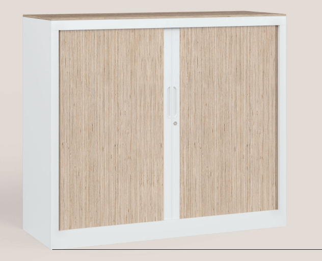 Comptoir à portes battantes en bois ou acier Mobimetal - structure monobloc en acier thermolaqué - personnalisable_0