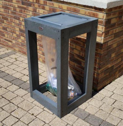 Corbeille Vigipirate Point Tri Gallet - Plastique Recyclé - 130 L - Aluminium_0