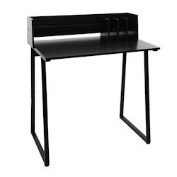 Décoshop26 - Bureau table d'ordinateur 82x51 cm Support pour livres et documents inclus structure en métal et MDF noir 04_0006059 - noir 3000261622451_0