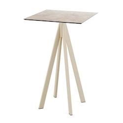 Essentials Mange-debout Infinity avec piètement sable + plateau HPL 70x70 cm - Veba - Gris pierre - l- L- P- h - gris 120061377_0