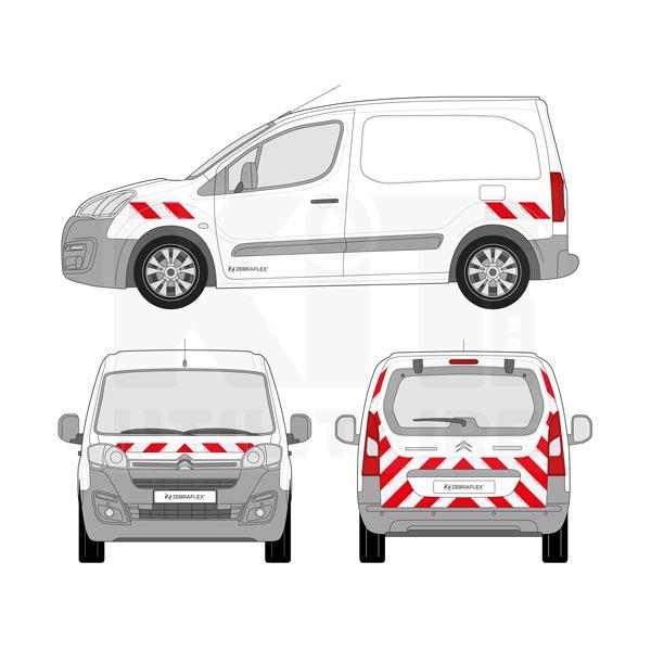 Kit de balisage Classe A - 2014 - Hayon - Prédécoupé avec film rétroréfléchissant microbilles - Visibilité 80m_0