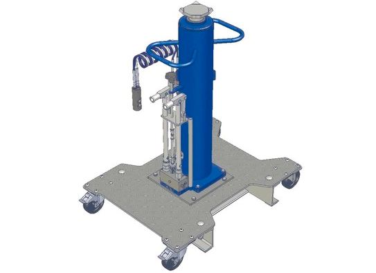 Vérin de fosse Mgh-zb 11.0/75 - MAHA - griffe standard 120 x 120 mm avec contrôle pneumatique et châssis pivotant_0