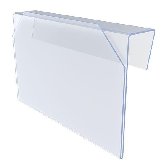 Porte-étiquette Kanban en surplomb - Lot de 10 - plastique sans PVC - transparent_0