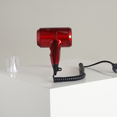 Sèche-cheveux FUSION rouge/noir - Puissant - 1800W - 3 réglages de chaleur - SKU: G-776-10_0