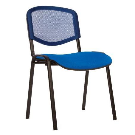 Siège visiteur - chaise de conférence ISO NET BLACK 003014OH3LS2 - dossier maille respirant, empilable par 4_0