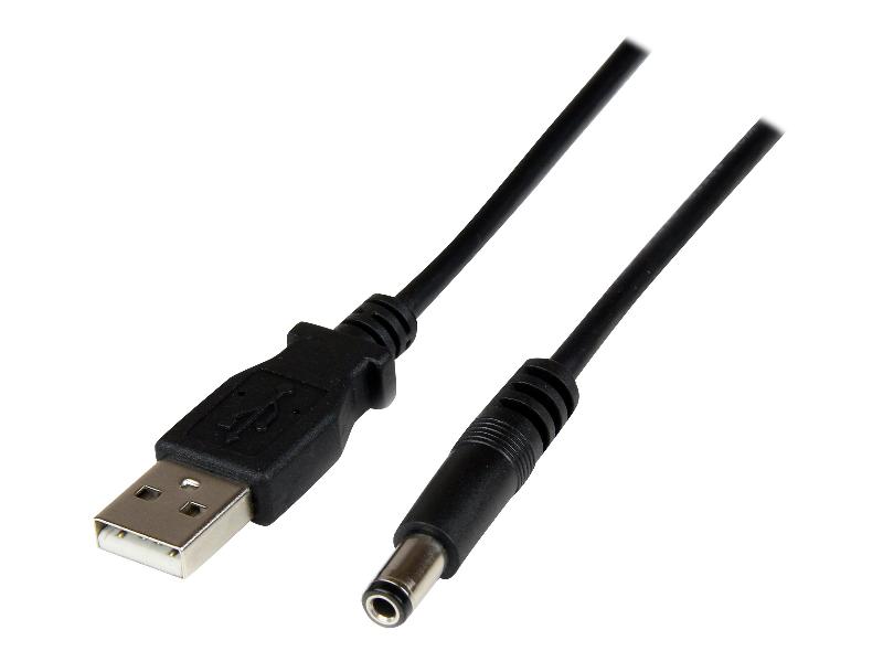 STARTECH.COM CÂBLE D'ALIMENTATION USB VERS PRISE CC DE 2 M - CORDON USB VERS CONNECTEUR TYPE N 5,5 MM 5V - CÂBLE D'ALIMENTATION - USB (ALIMENTATION UNIQUEMENT) POUR DC JACK DE 5,5 X 2,5 MM - 2 M