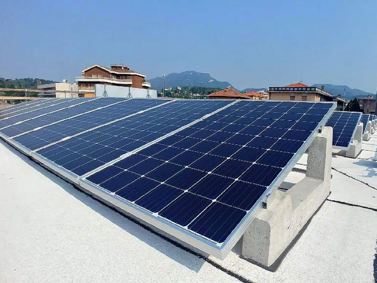 Support photovoltaïque standard en béton renforcé -Pose au sol ou sur toit terrasse - Sun Ballast inclinaison 15°_0