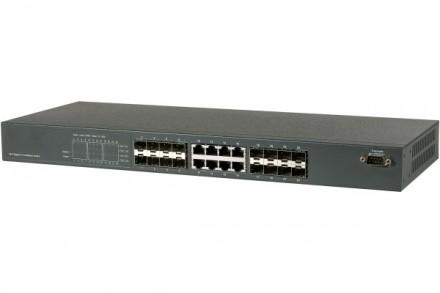Switch Niveau 2 - 8 ports RJ45 Gigabit + 16 ports fibre optique SFP - IEEE802.3, VLAN, SNMP - Garantie 12 mois_0