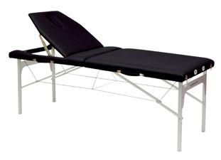 Table de massage pliante en aluminium - Standard 70x182 cm - Réglable en hauteur 68-84 cm - Dossier relevable 70° - Cavité faciale_0