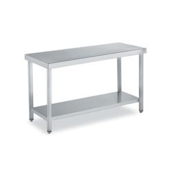 Tables Inox de Travail Centrales DISTFORM Premium avec Etagère- Profondeur 900 mm longueur 2400 mm - QC190240_0