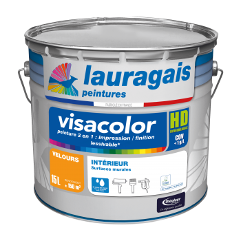 Peinture décorative 2 en 1 - Visacolor HD velours - LAURAGAIS - Réf. AG02028_0