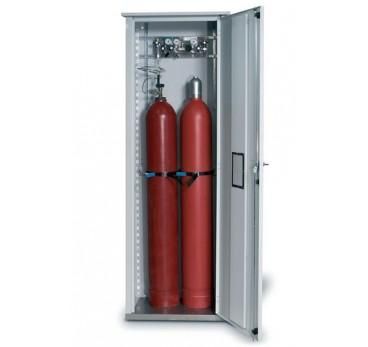 158049W - Armoire pour bouteilles de gaz 700mm - Galvanisée, époxy RAL 7035, stockage 2x50L_0