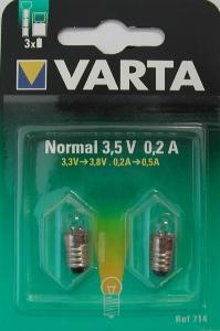 2 AMPOULES SPHERE À VIS RÉF: 714 VARTA