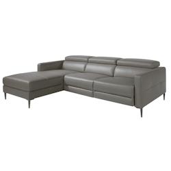 AC ANGEL CERDA Angel Cerdá Canapé d'angle relax gauche en cuir gris foncé 6125C 258 x 173 x 95 - gris fourrure 8435631020615_0