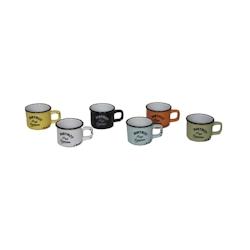 Antic Line Créations Tasses expresso x6 couleurs Ø6cm - 3700407967599_0