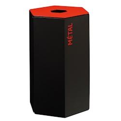 Borne De Tri Interieure 50L Hexatri Metal Manga/Rouge Sans Serrure - 59032 - Rossignol - 59032_0