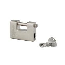 Cadenas à clé Thor, acier, chantier, anse acier, 94mm, 5 clés réversibles - THIRARD - gris 3150260899405_0