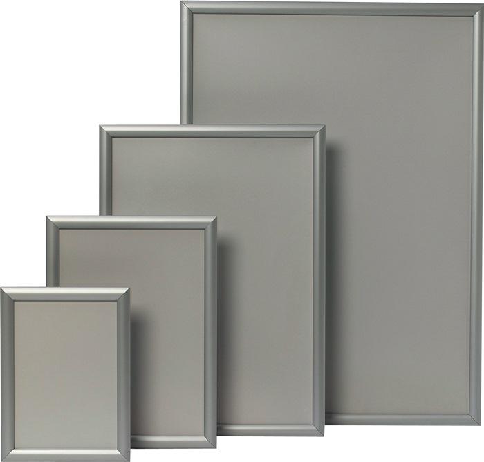 Cadre basculant dimension de l'affiche format DIN A3 profilé de serrage 24 mm anodisé couleur argent WSM_0