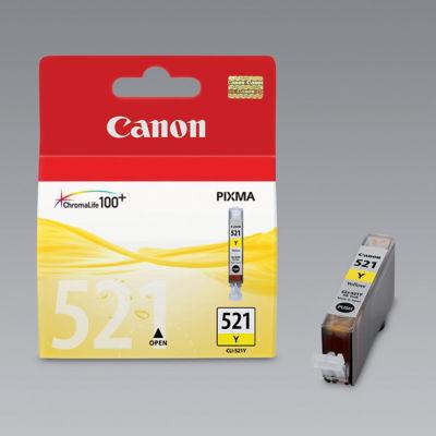 Cartouche Canon CLI 521Y jaune pour imprimantes jet d'encre_0