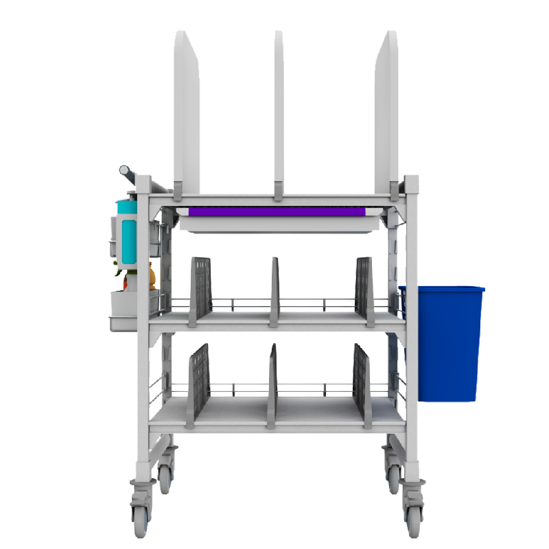 Chariot de nursing HMS-3NVX-800 - chariot à linge pratique et robuste_0