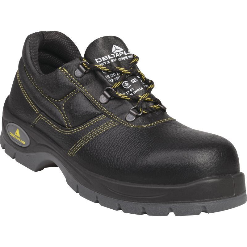 Chaussures de sécurité basses - cuir croupon pigmenté - modèle JET2S1P avec semelle PU bi-densité_0
