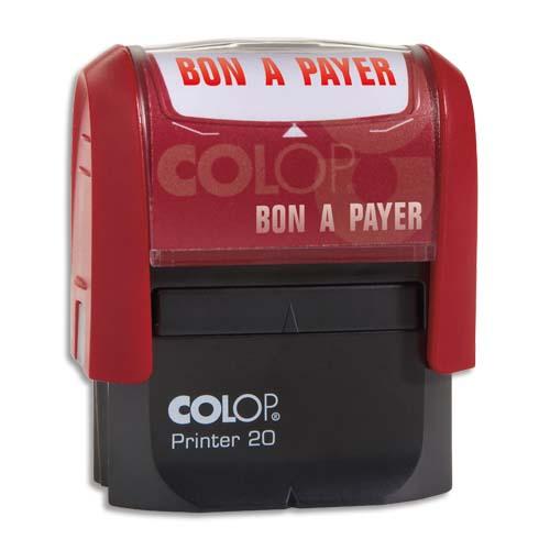 Colop timbre formule bon a payer - printer 20 l à encrage automatique rouge. Dim.Empreinte 14x38mm_0