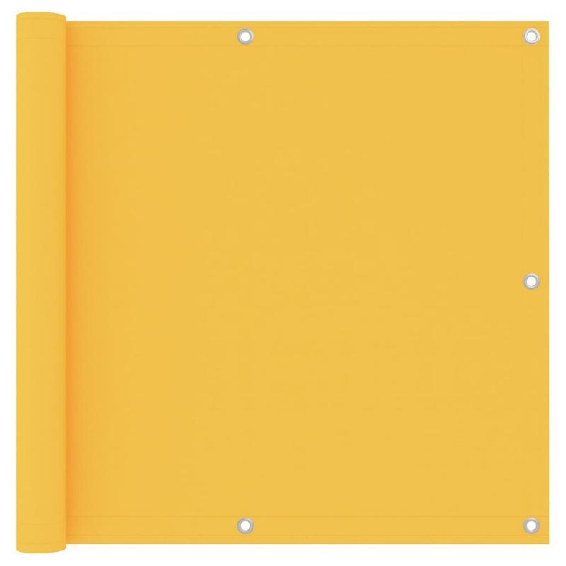 Écran de balcon brise-vue - Protection intimité - 90 x 600 cm - Tissu Oxford jaune - Réf : 02_0010206_0