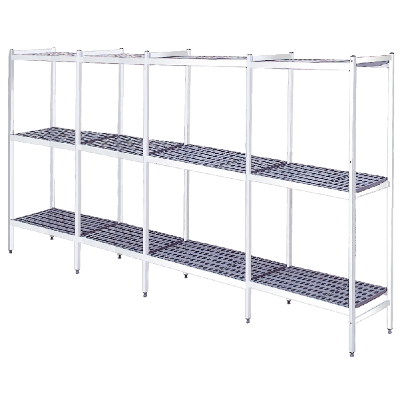 EURAST - Étagères en duralumin 3 niveaux - 5572x370x1700 mm - 55723300 - inox 55723300_0