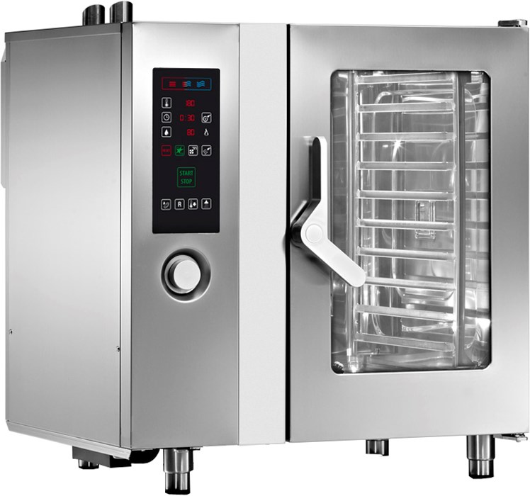 Four mixte électrique multifonctions 10 GN 1/1 - Angelo Po - commandes digitales, programmes de cuisson et nettoyage automatique_0