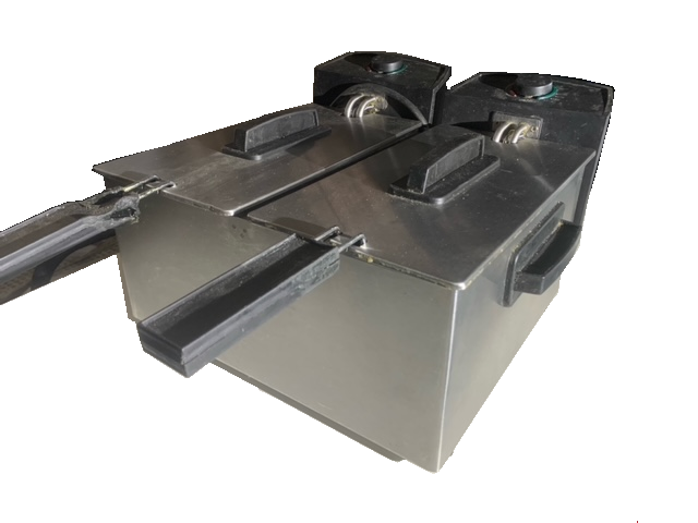 Friteuse électrique d'occasion - Capacité 2x3L - Puissance 2x1.8 kW - Température max 190°C_0