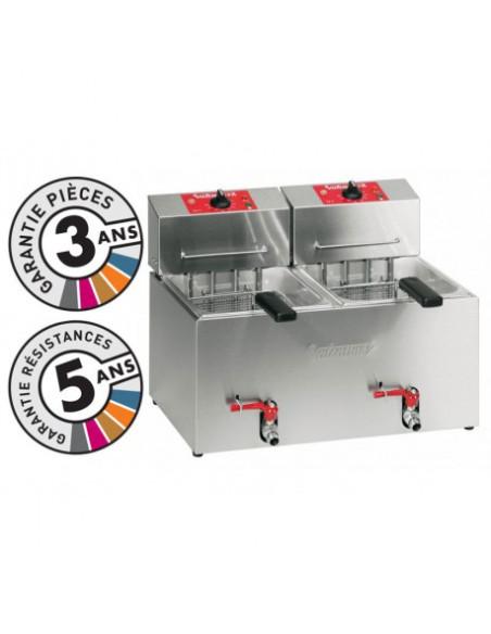 Friteuse VALENTINE électrique à poser 2x5 Litres - Référence : TF55_0