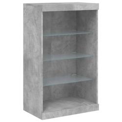 Helloshop26 - Buffet bahut commode armoire meuble de rangement organisateur cuisine salle de séjour salon avec lumières LED 60,5 x 02_0030002 - 3000_0