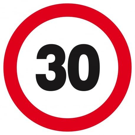 Interdit de rouler a plus de 30 km/h d.420mm TALIAPLAST | 623262_0