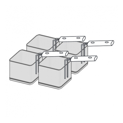 KIT 4 PANIERS 1/4 POUR CUISEUR À PÂTES - TECHNITALIA