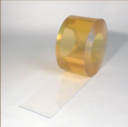 Lanière PVC souple -45° nervuré / transparente / 200 x 2 mm - haute isolation thermique_0