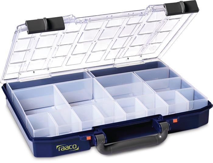Mallette de rangement CarryLite 55 4x8-16 l337xP278xH57mm 16 compartiments bleue RAACO_0