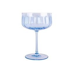 Novastyl - Lot De 4 Coupes Riviera 36.5cl En Verre Bleu - 3256391043585_0