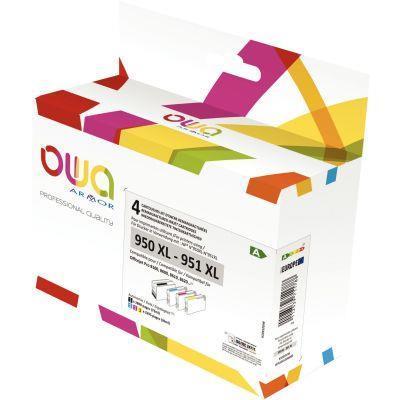 Pack de 4 cartouches d'encre compatibles HP C2P43AE - Noir, cyan, magenta et jaune - Haute capacité_0