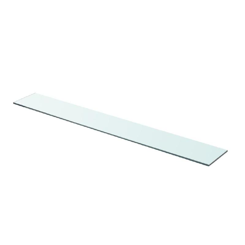 Panneau d'étagère en verre trempé transparent - 90 x 12 cm - Capacité 15 kg_0