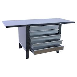 PROREGAL Etabli BUFFALO METAL avec 5x Tiroir | HxLxP 83x180x73cm | Capacité de Charge 700kg | Anthracite - noir métal PR_RS157-27_0