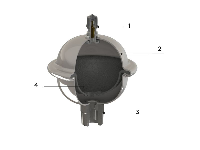 Réservoir à vessie CAR - CIMM - 19 litres - inox AISI 304L - pression max. 20 bars - normes PED 2014/68/UE et DIN EN 13831_1