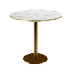 Restootab - Table Ø70cm Rome bistrot marbre veiné - blanc TB-ROM2-R70M-CALAC-LAI_0